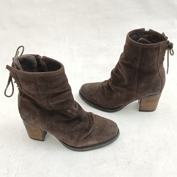 ๐ค Size 38 - Bos. & Co. Brown Suede MARLOW Zip up Boots ๐ค - Picture 4 of 13